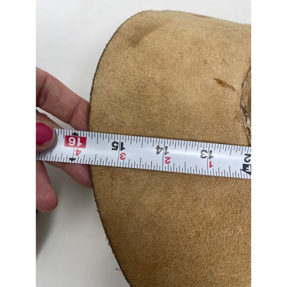 Vintage Leather Stitch Hand Painted Sunflower Wide Brim Ladies Hat ~AMAZING OOAK - Picture 16 of 16